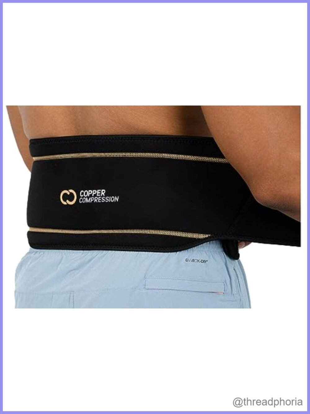 Copper Infused Lumbar Support Back Brace Adjustable Breathable Unisex